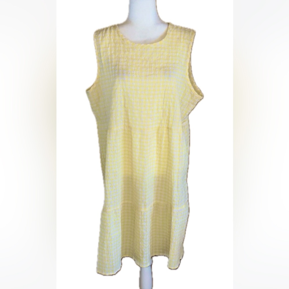 Chloe + Rene Yellow Plaid Dress Size XL - Picture 11 of 11